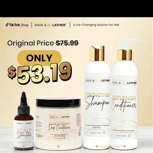 Strengthen Shampoo & Replenish Conditioner – White & Gold